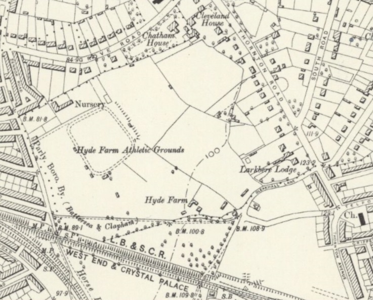 London - Balham - Hyde Farm : Map credit National Library of Scotland